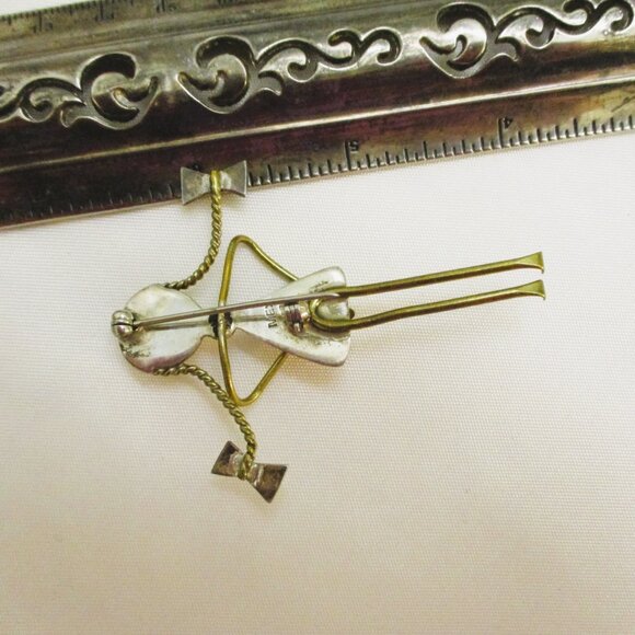 VINTAGE Sterling Silver Girl Brooch: Handcrafted 925 Mexico Figural Pin - Picture 13 of 14